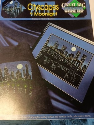 Great Big Graphs Cross Stitch Pamphlet- Cityscapes By Moonlight A7
