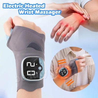 Cordless Hand Wrist Massager Pain Relief with 5 Heat Levels & 3 Vibration Modes