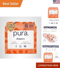 Eco-Friendly Size 6 Diapers - Hypoallergenic, 12 Hour Leak Protection for Babies