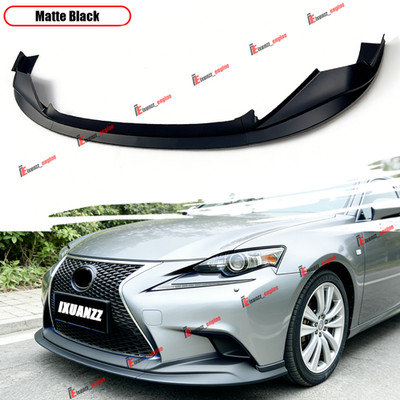 Matte Black For 2014-2016 Lexus IS250 IS350 F-Sport Front Bumper Splitter Lip