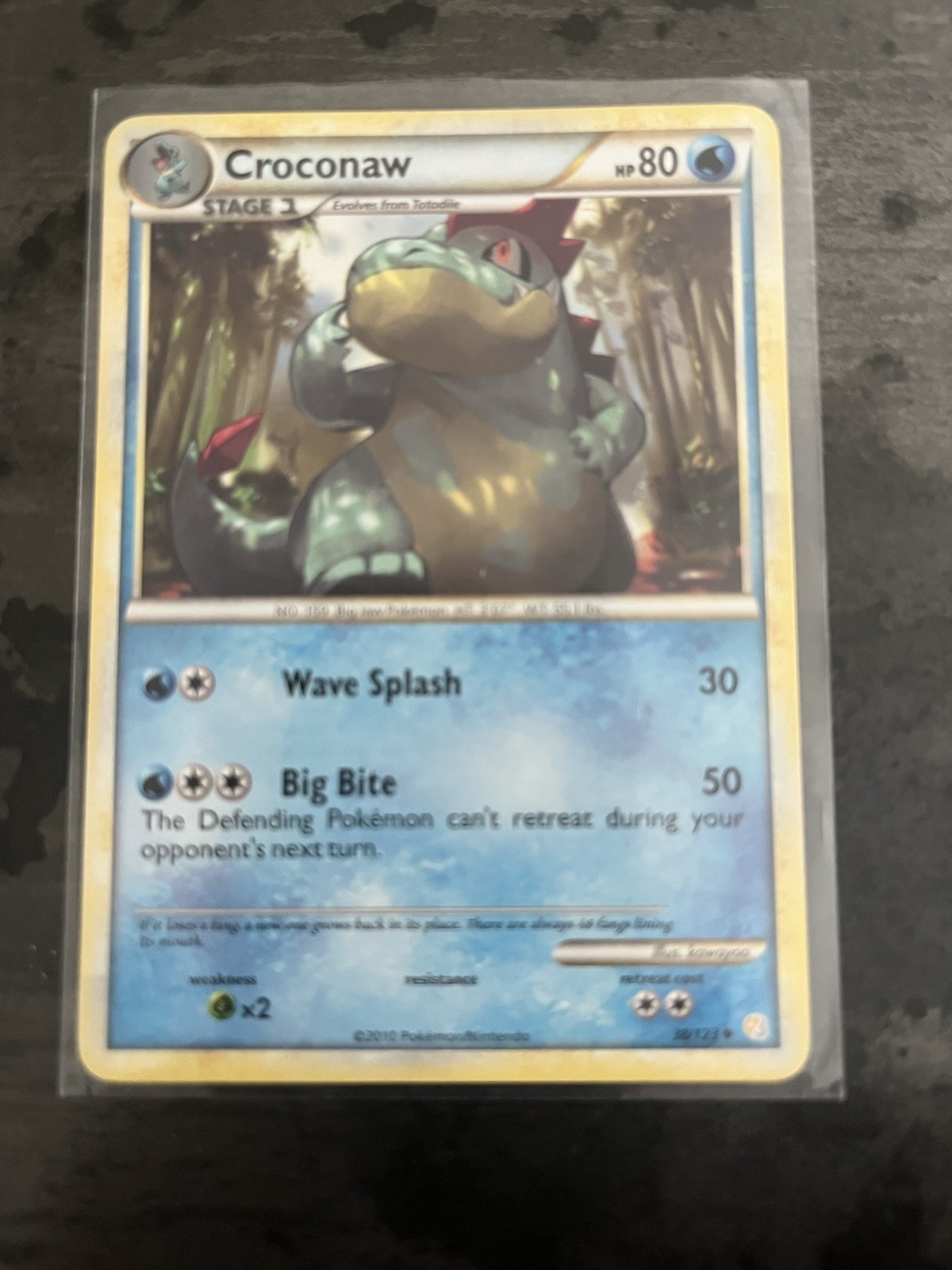 Croconaw 38/123 Year 2010 NM Evolve From Totodile Pokemon Card