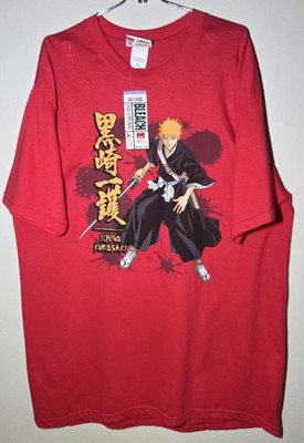 Vintage Ichigo Kurosaki Bleach Anime Tee Shonen Jump Y2K USA TV Promo Size XL