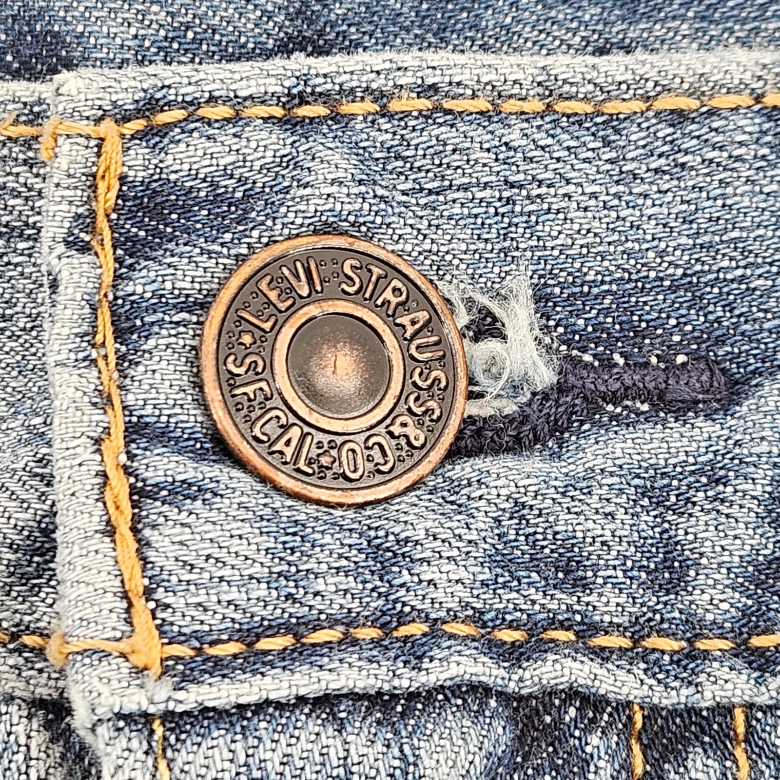 Levi Strauss 527 Mens Jeans Dark Wash Bootcut Fit W34 L32 Cowboy Western Denim thumbnail 9