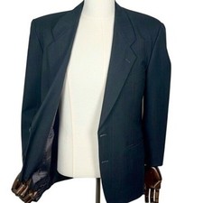 Yves Saint Laurent Menswear 42R Pinstripe Wool Blazer Jacket Made in France