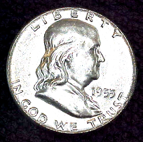 1955 FRANKLIN HALF DOLLAR....BU......MIN. BID .01 & NO RESERVE!