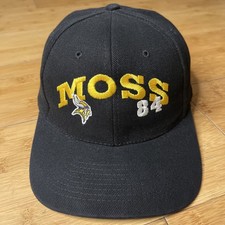 Vintage Minnesota Vikings Randy MOSS #84 Hat Cap Strap Structured NFL 90s Rare