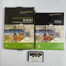 Atari 400/800 SCRAM A Nuclear Power Plant Simulation, Cassette and Manual, 1981 image