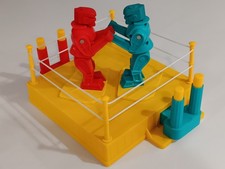 Rock Em Sock Em Robots Classic Boxing Game 2001 Mattel, Red Rocker Blue Bomber