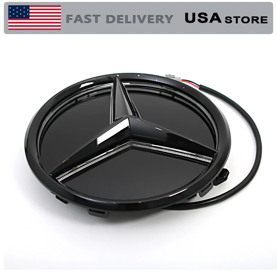 For Mercedes Benz 2019-2022 W205 W177 Illuminated Mirror Star.Emblem Grill Badge Foto 3 de 4