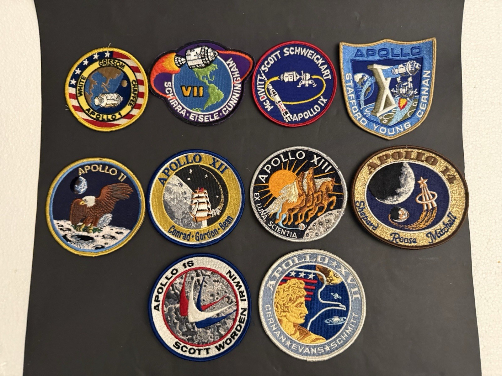 Vintage Nasa Apollo Embroidered Patch Lot 10 Gauze Back Cloth Space Souvenirs