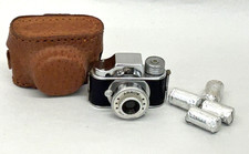 Vintage Arrow Miniature Spy Camera w/ Case  Film 1950s Japan