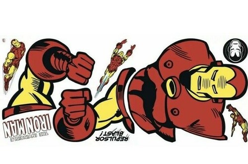 RoomMates Classic Iron Man Comic Peel And Stick Giant Wall Decals - 第 2/5 張圖片