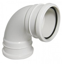 FLOPLAST 110mm Ring Seal Soil 92.5 Degree Double Socket Bend - White