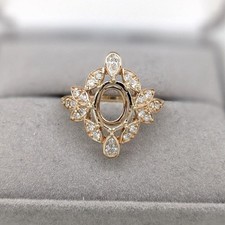 6x8 MM Oval Shape Semi Mount Ring, 925 Sterling Silver Semi Mount Ring