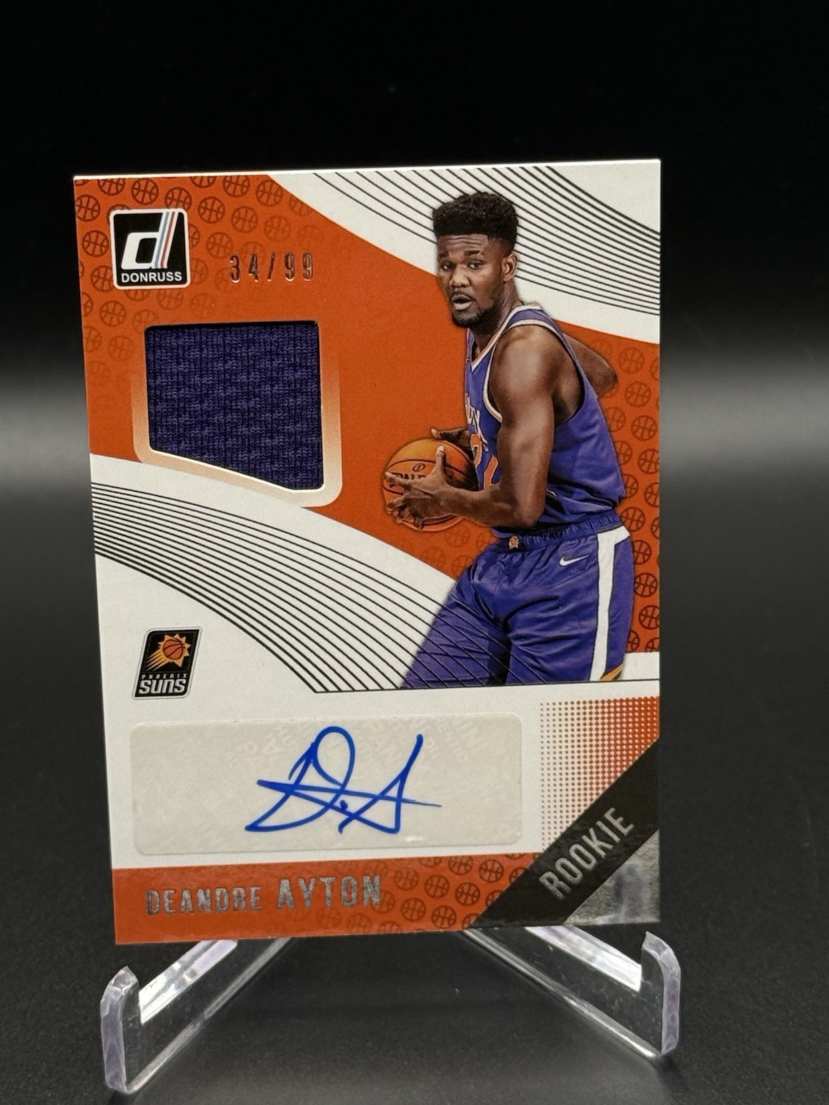 2018-19 Panini Donruss Deandre Ayton Rookie Jersey Signatures Auto RC /99