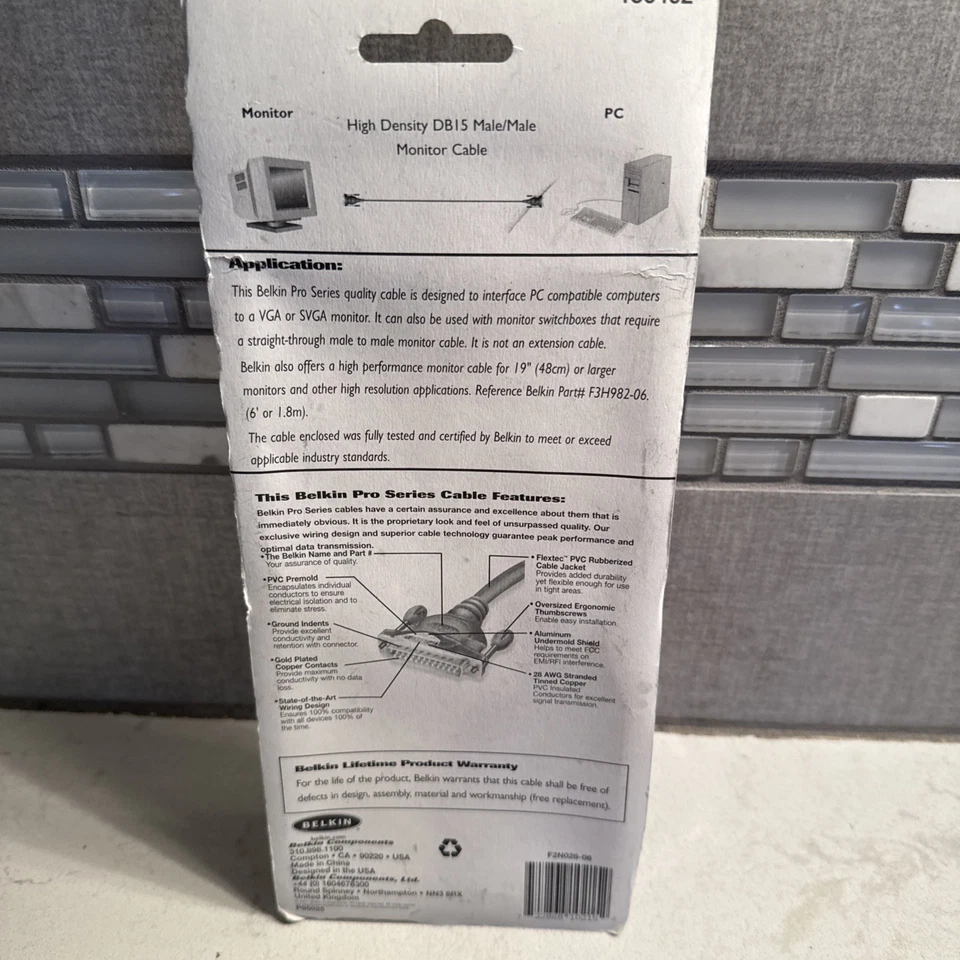 Belkin CGA/EGA Monitor or Serial Mouse Extension Cable (F2N202806) - Image 2 of 2