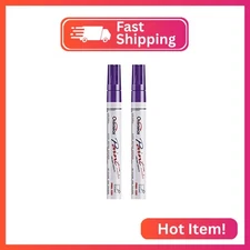 Overseas Permanent Paint Pens Purple Markers - 2 Pack Single color Oil Based Pai
