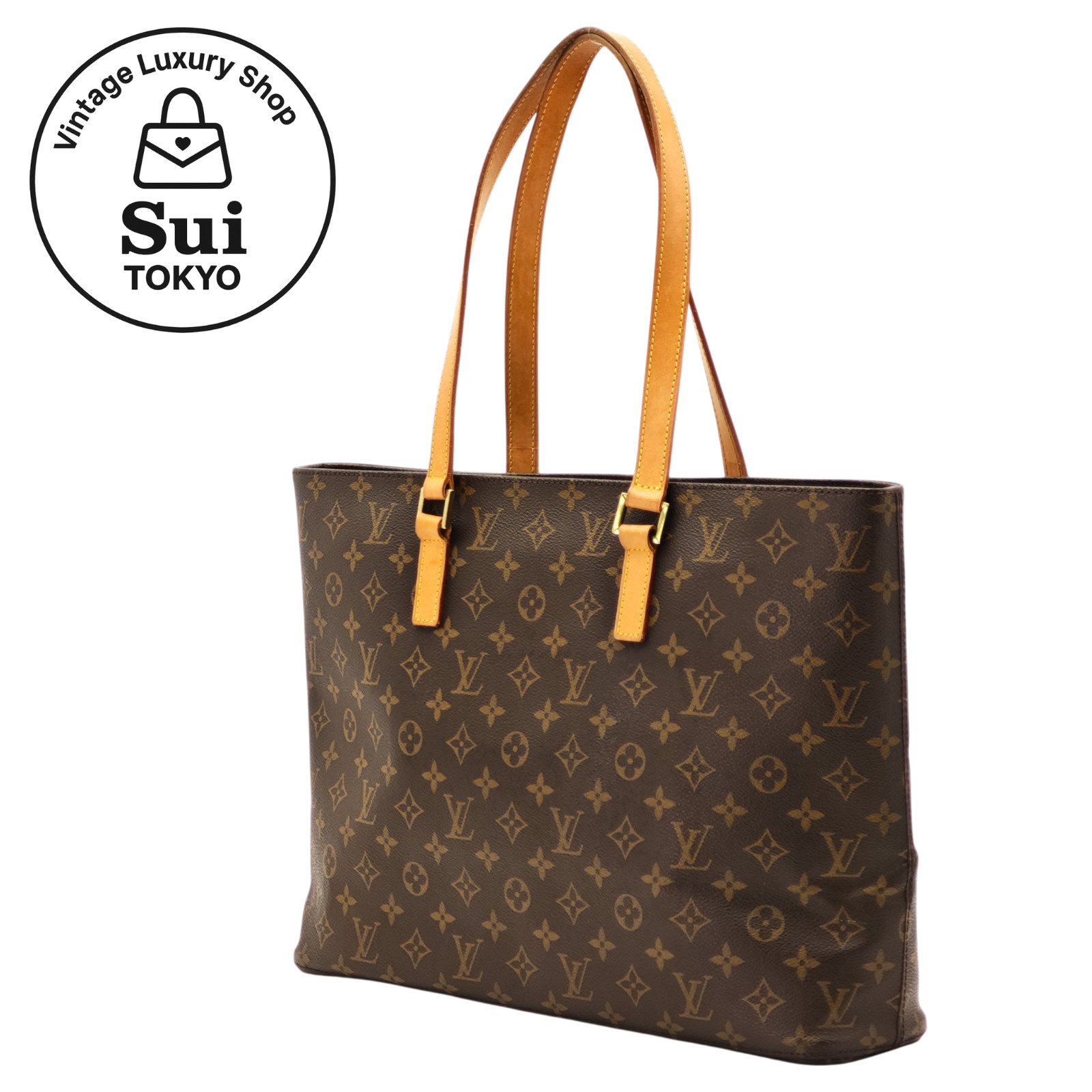 LOUIS VUITTON Luco Monogram Tote Shoulder Bag M51155  Auth Brown 0107