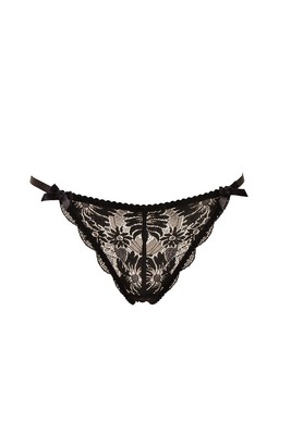L'AGENT BY AGENT PROVOCATEUR Damen Slip zart geblümt schwarz Größe S