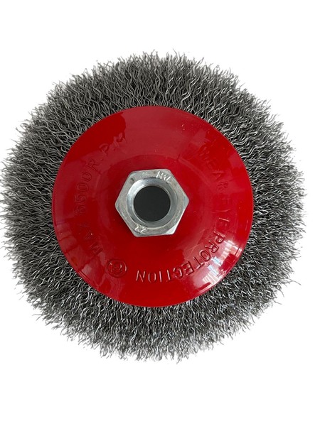 1X RundbüRste DrahtbüRste 115Mm BüRste Gewellt Winkelschleifer Flex-image