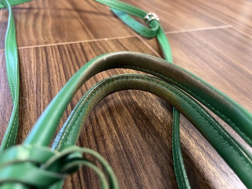 Authentic Balenciaga Paper Mini 2-Way Handbag Shoulder Bag Green Leather - Picture 7 of 9