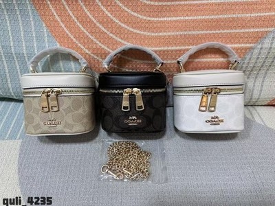 COACH Women's portable mini cosmetic bag/handbag 5x3x4in