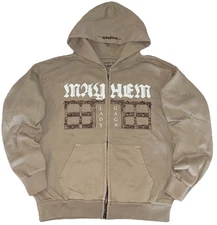 Lady Gaga Opera Haus Hoodie L Beige Full Zip Mayhem Ball 2025 Merch NEW *spots