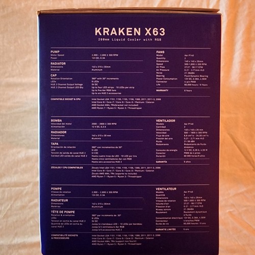 NZXT Kraken X63 280mm - AIO RGB CPU Liquid Cooler - RL-KRX63-01 - Afbeelding 12 van 14