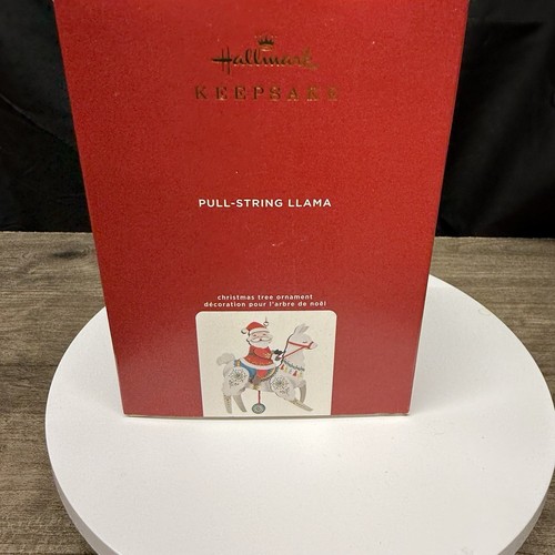 Pull String Llama - 2020 Hallmark Ornament QK1364 - Santa Riding Llama - Picture 2 of 13