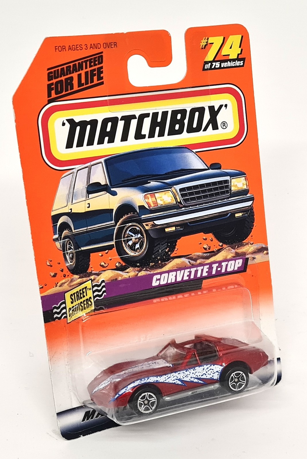 Matchbox 1/64 Chevrolet Corvette C3 T-Top Red Diecast Toy Car On Card