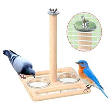 Bird Cage Mount Parrots Feeding Bowl Pet Parrot Playstand Cage Hanging Stand