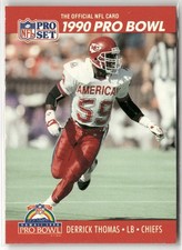 1990 PRO SET #373 DERRICK THOMAS KANSAS CITY CHIEFS