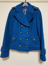BURBERRY BLUE LABEL Women's Nova Check Peacoat Size 38/S FJ ADA