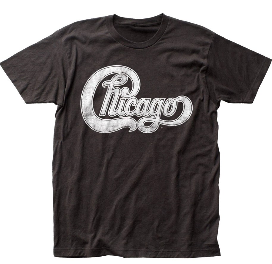 Chicago Logo T Shirt Mens Rock and Roll Music Classic Band Tee Black Size S-4XL