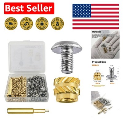 Durable M3x4x5 Threaded Insert and Bolt Combo - 200Pcs for Pro 3D Projects