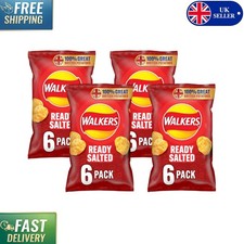 Delicious Ready Salted Crisps - 24 Bags of -Friendly Snacks, 25g Each