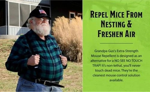 10pk Grandpa Gus's Natural Mouse Deterrent Pouches Peppermint Air Freshener image 6