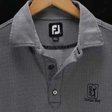 FOOTJOY FOOT JOY GOLF SHIRT POLO GRAY GREY TPC TAMPA BAY FL FLORIDA MENS L LARGE