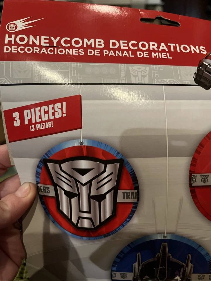 Transformers Honeycomb Hanging Decoration (3 Pieces) 5.5 IN. Backdrop Party  Kid - Image 3 of 4