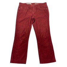 Pilcro and the Letterpress Stet Corduroy Pants Size 28 Red Burgundy Straight Leg