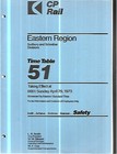 3 CP CPR  CANDIAN PACIFIC EMPLOYEE TIMETABLES 1970S — photo 1