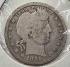 《Silver》1899 USA BARBER QUARTER -- .1808 OZ of SILVER!!!
