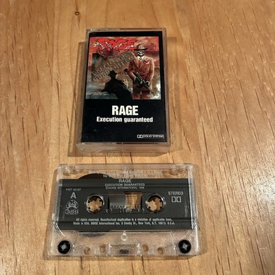Rage   Execution Guaranteed CASSETTE TAPE 80s US issue avenger running wild riot