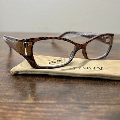 Joy Mangano & Iman Reading Glasses +2.50 Readers Tortoise Shell Spring Temple