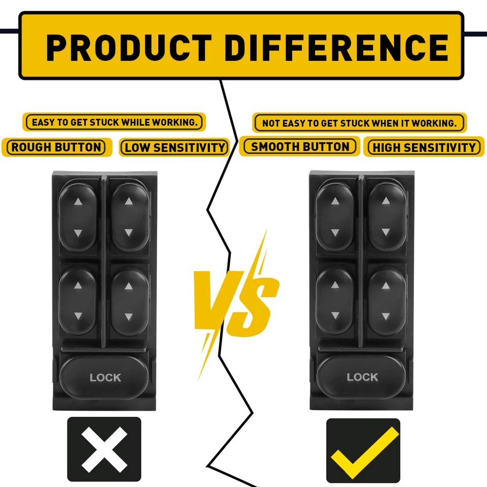 Interruptor de puerta Master Power Window para Ford Mustang 1994-2004 1995 1996 1997 1998 Foto 3 de 4