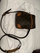 Louis Vuitton Monogram Small Brown Crossbody Bag Zip, Adjustable Strap, Dust