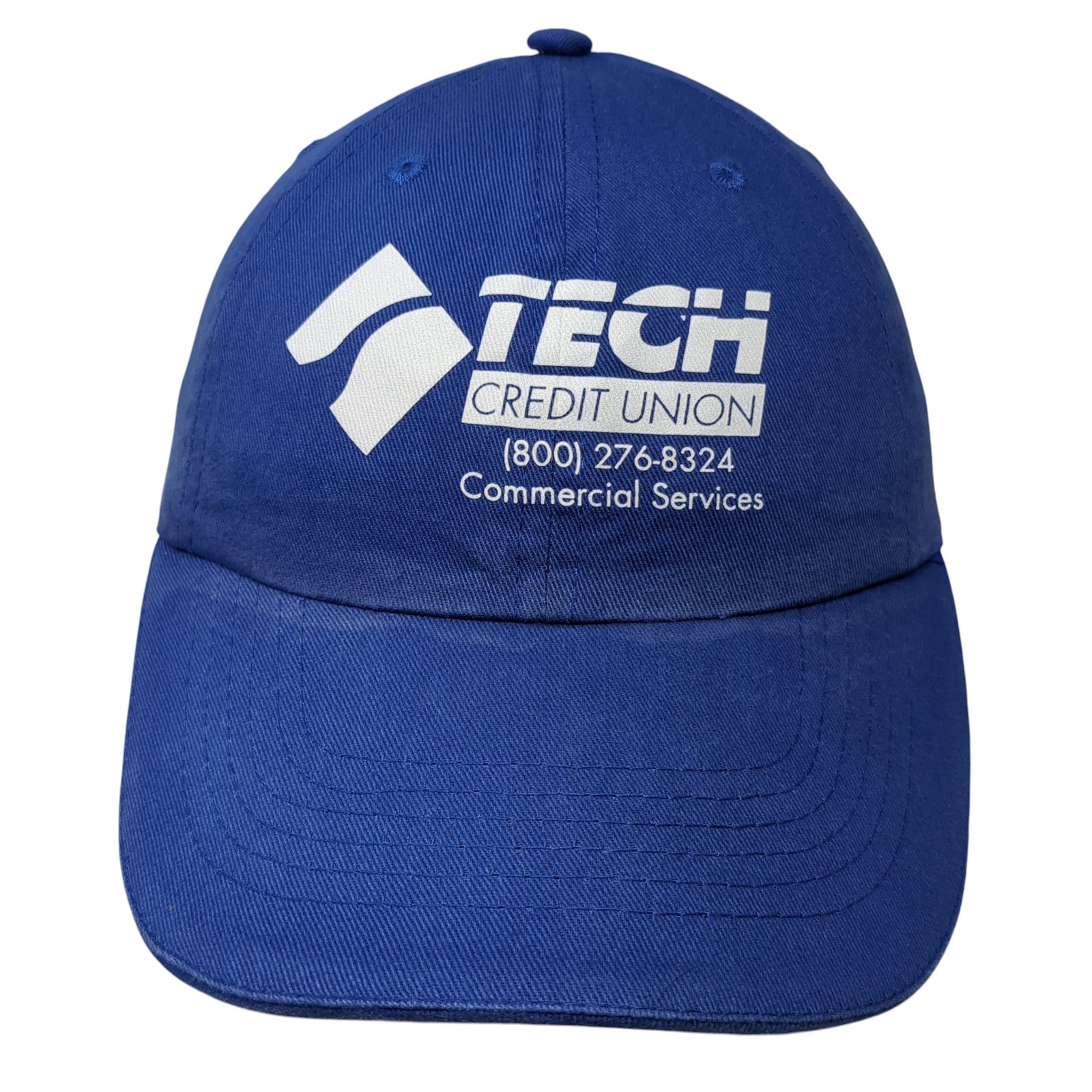 Tech Credit Union Strapback Baseball Cap Blue OS … - image 1