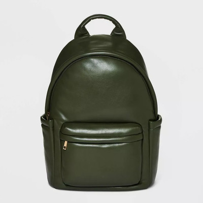 A New Day 18.5'' Puff Dome Backpack with Laptop Sleeve - Green