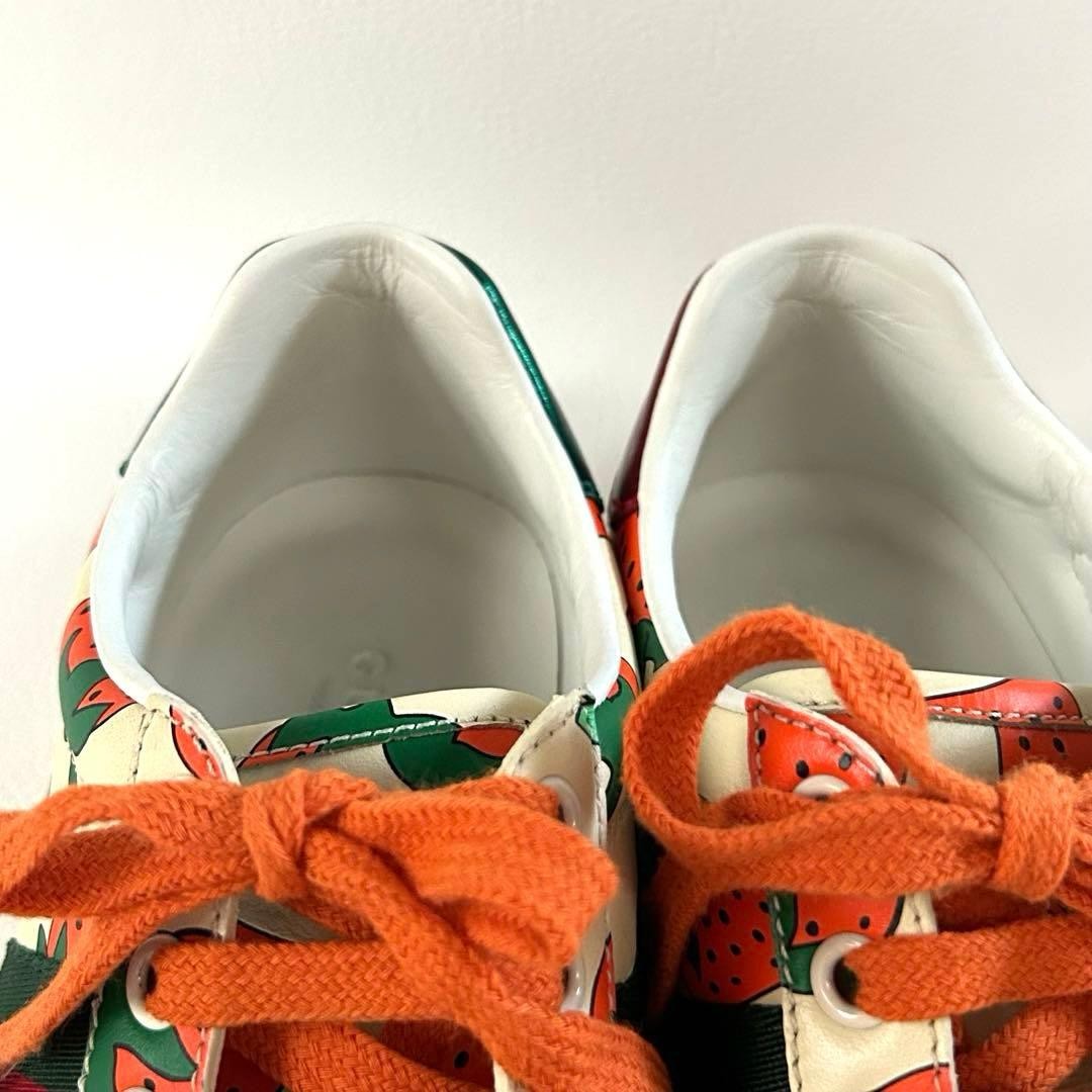 Auth Gucci Leather Ace Sherry Line Sneakers Multicolor EU35 US5 UK2 Women thumbnail 16