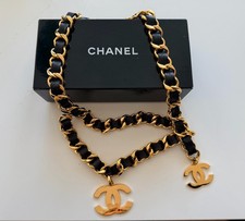 Iconic Vintage Chanel Runway 24k Gold Jumbo CC Adjustable Belt